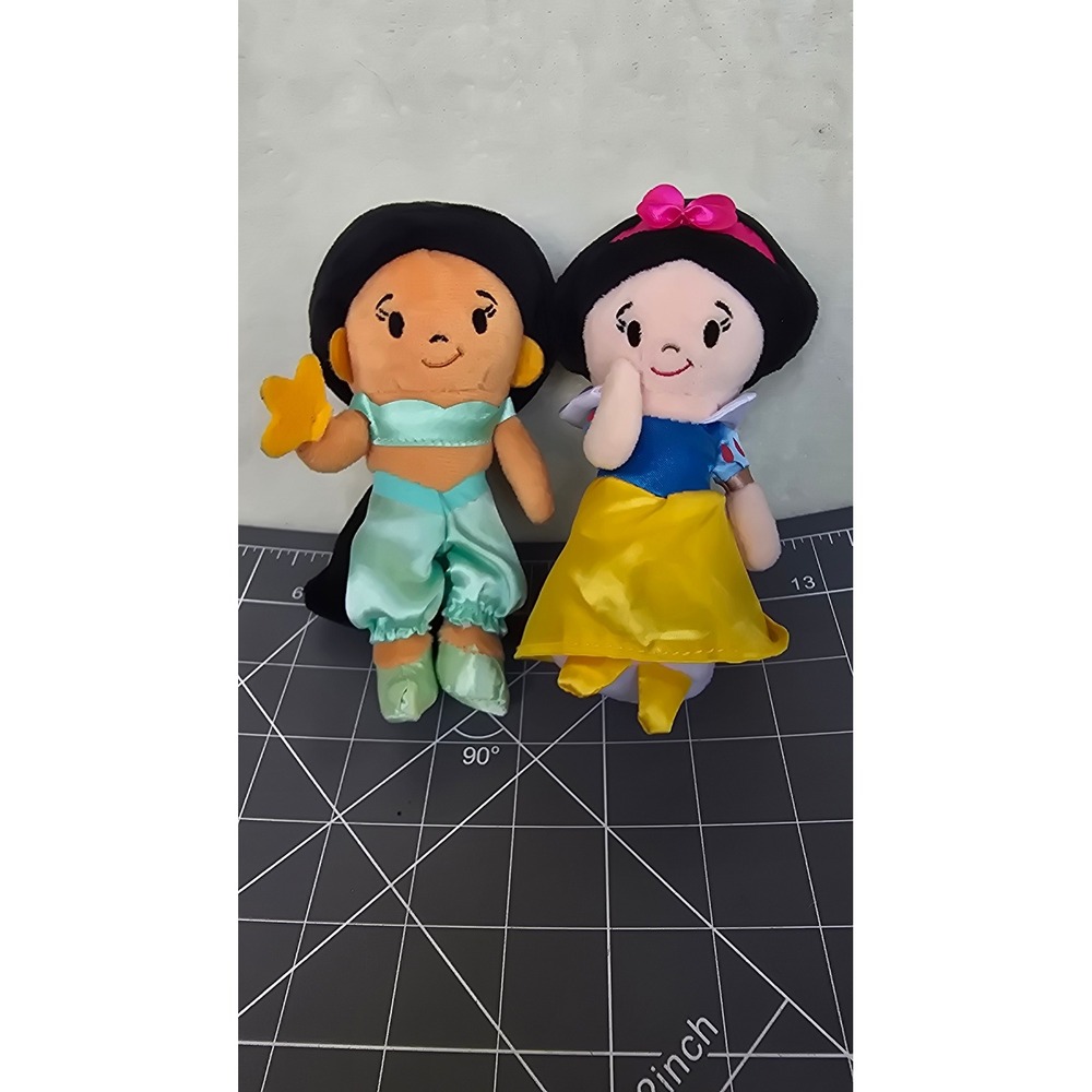 Disney Princess Plush Doll Set Snow White and Jasmine 7.5 Inch Stuffed Toys